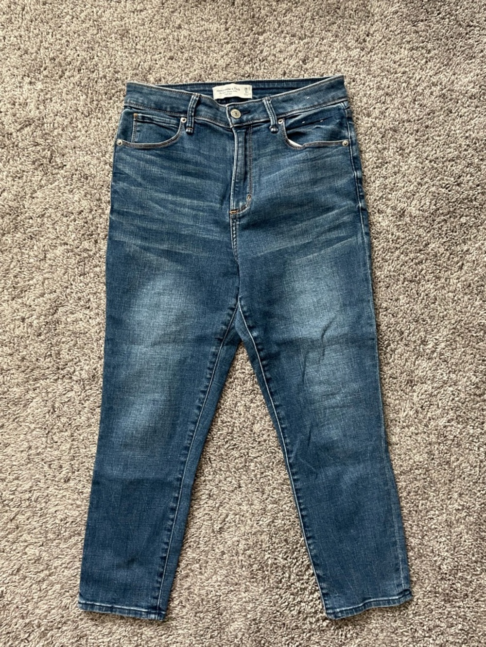 Abercrombie & Fitch Medium Blue Super Skinny Ankle Jeans